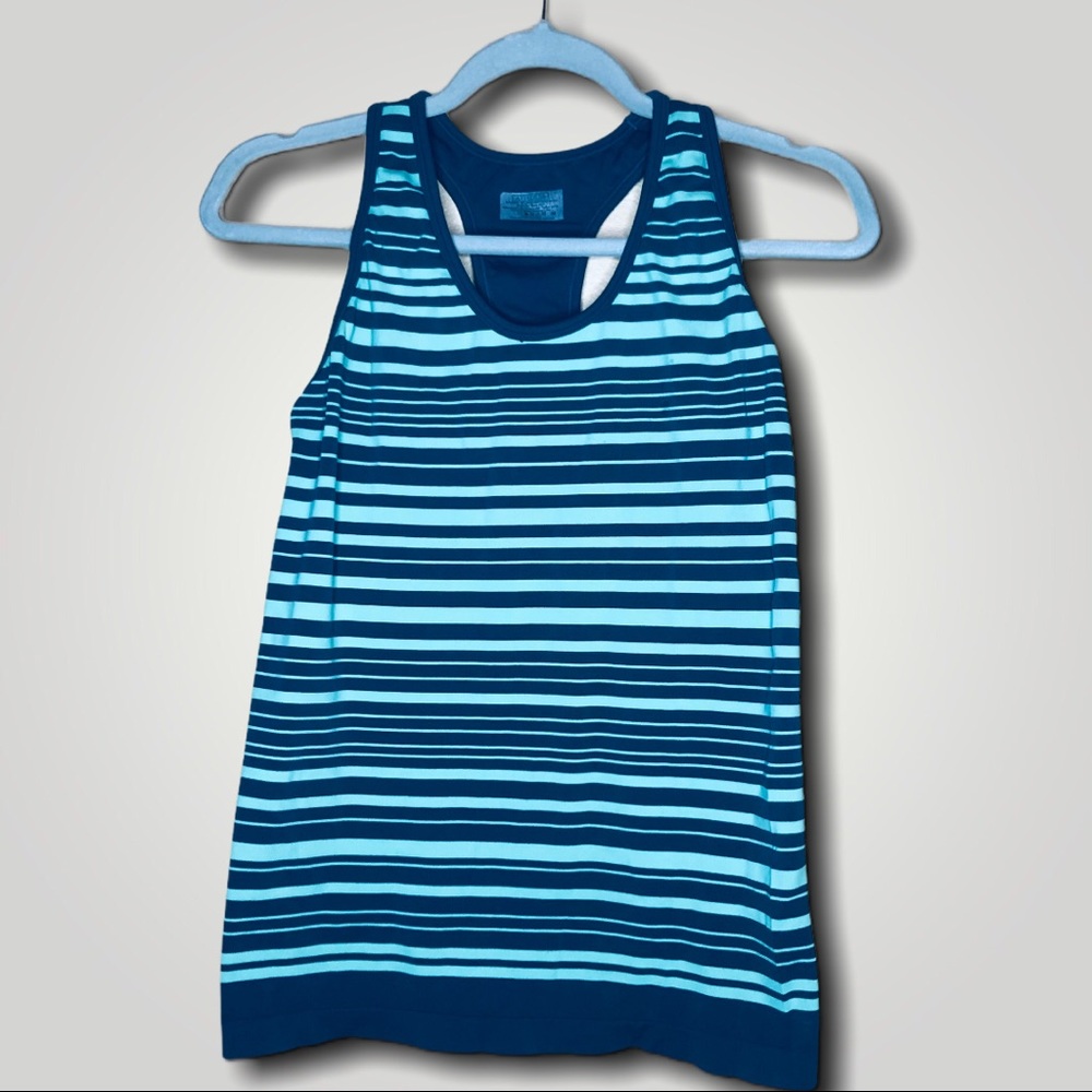ATHLETA green and dark green striped athletic tank